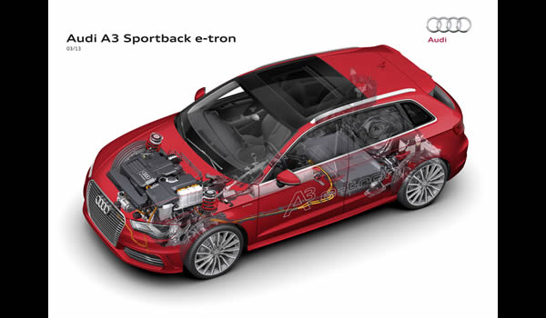 Audi A3 e-tron Sportback Plug-in Hybrid Prototype 2013 chassis 2